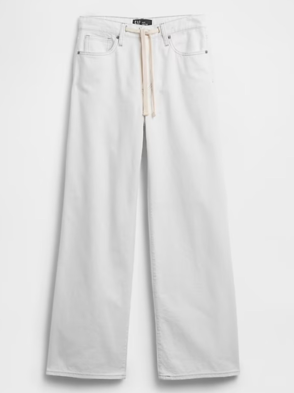 GAP High Rise Wide-Leg Jeans with Drawstring